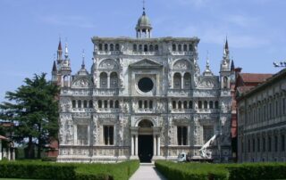 Visite guidate alla Certosa di Pavia: facciata della Certosa di Pavia